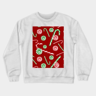 Peppermint dreams on red Crewneck Sweatshirt